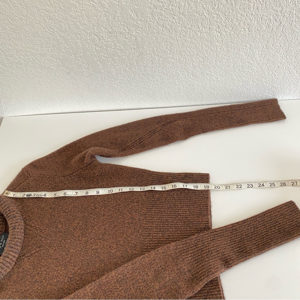 Rag & Bone brown Pierce Slim Crew cashmere Sweater - Picture 9 of 12